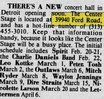 Center Stage - Feb 08 1979 Article (newer photo)